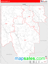 Lincoln County, MT Zip Code Wall Map