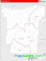 McCone County, MT Zip Code Wall Map