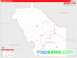 Meagher County, MT Wall Map