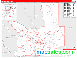 Missoula County, MT Wall Map