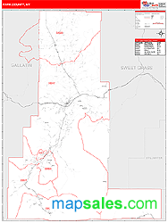 Park County, MT Zip Code Wall Map