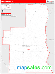 Petroleum County, MT Zip Code Wall Map