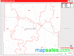 Powder River County, MT Zip Code Wall Map