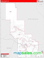 Powell County, MT Zip Code Wall Map