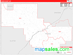 Prairie County, MT Wall Map