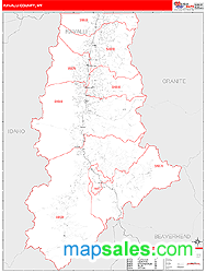 Ravalli County, MT Zip Code Wall Map