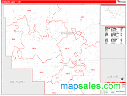 Sheridan County, MT Zip Code Wall Map