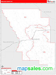 Treasure County, MT Zip Code Wall Map