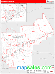 Yellowstone County, MT Zip Code Wall Map