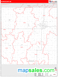 Adams County, NE Zip Code Wall Map