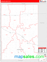 Antelope County, NE Zip Code Wall Map