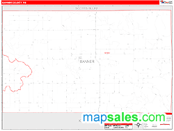 Banner County, NE Zip Code Wall Map