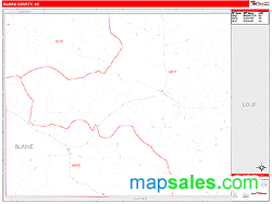 Blaine County, NE Zip Code Wall Map