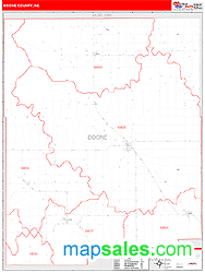 Boone County, NE Zip Code Wall Map