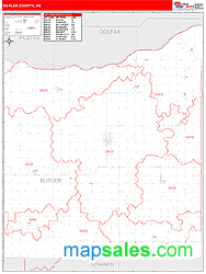 Butler County, NE Zip Code Wall Map