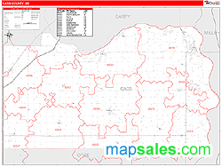 Cass County, NE Zip Code Wall Map