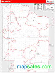 Cedar County, NE Wall Map