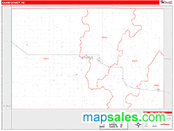 Chase County, NE Zip Code Wall Map