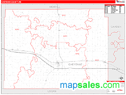 Cheyenne County, NE Zip Code Wall Map