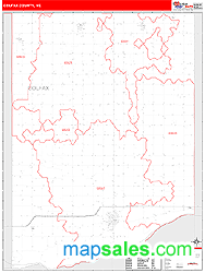 Colfax County, NE Zip Code Wall Map