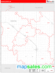 Cuming County, NE Wall Map