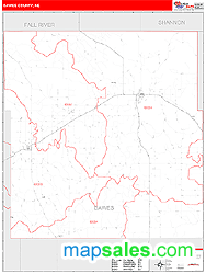 Dawes County, NE Zip Code Wall Map