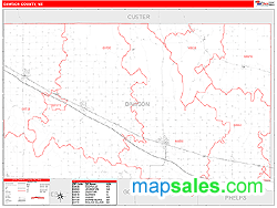 Dawson County, NE Zip Code Wall Map