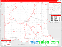 Dodge County, NE Zip Code Wall Map