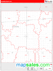 Fillmore County, NE Zip Code Wall Map