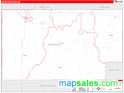 Frontier County, NE Zip Code Wall Map