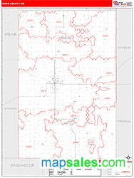 Gage County, NE Wall Map