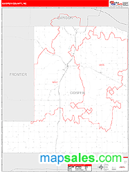 Gosper County, NE Zip Code Wall Map