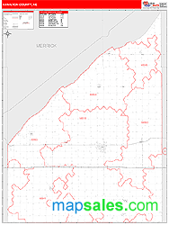 Hamilton County, NE Zip Code Wall Map