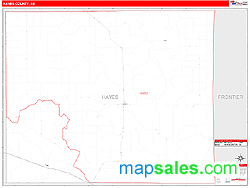 Hayes County, NE Zip Code Wall Map