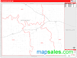 Hitchcock County, NE Zip Code Wall Map