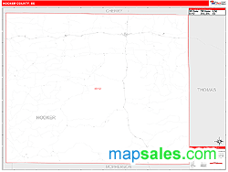 Hooker County, NE Zip Code Wall Map