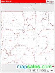Howard County, NE Zip Code Wall Map