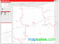 Kearney County, NE Zip Code Wall Map