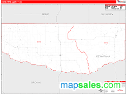 Keya Paha County, NE Zip Code Wall Map