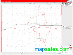 Kimball County, NE Zip Code Wall Map