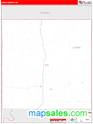 Logan County, NE Zip Code Wall Map