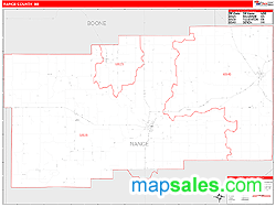 Nance County, NE Zip Code Wall Map