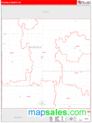 Nuckolls County, NE Wall Map