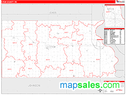 Otoe County, NE Zip Code Wall Map