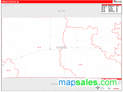 Perkins County, NE Zip Code Wall Map