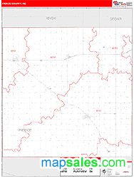 Pierce County, NE Zip Code Wall Map