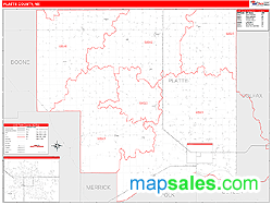 Platte County, NE Wall Map