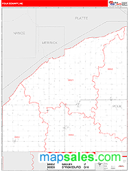 Polk County, NE Zip Code Wall Map