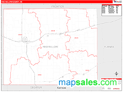 Red Willow County, NE Wall Map