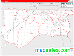 Sarpy County, NE Zip Code Wall Map